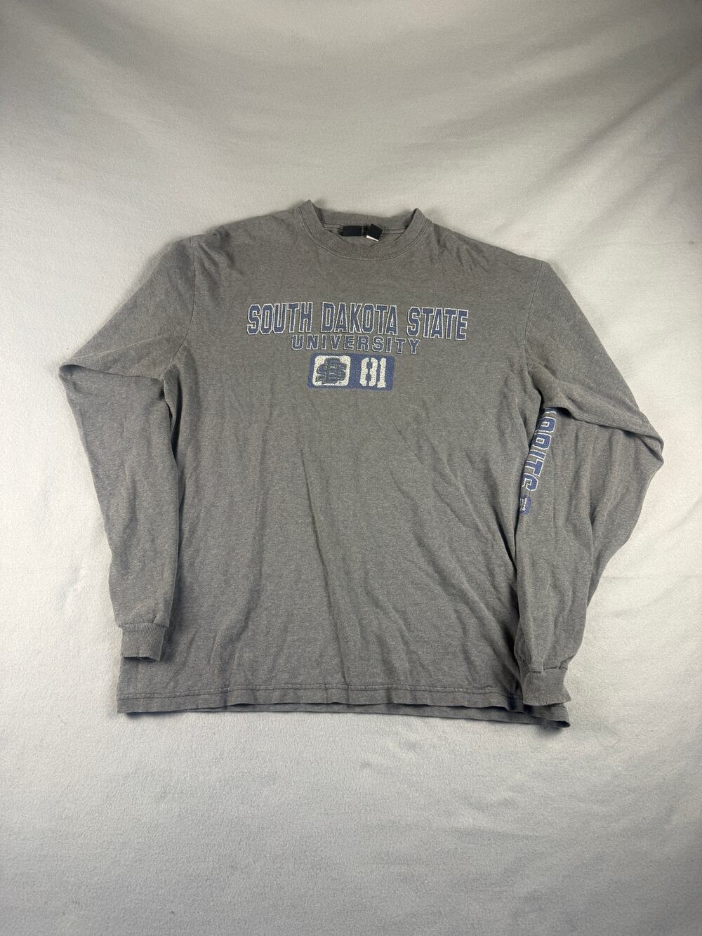 South Dakota State Jackrabbits T-Shirt Mens L Gray College Sports Graphics NCAA